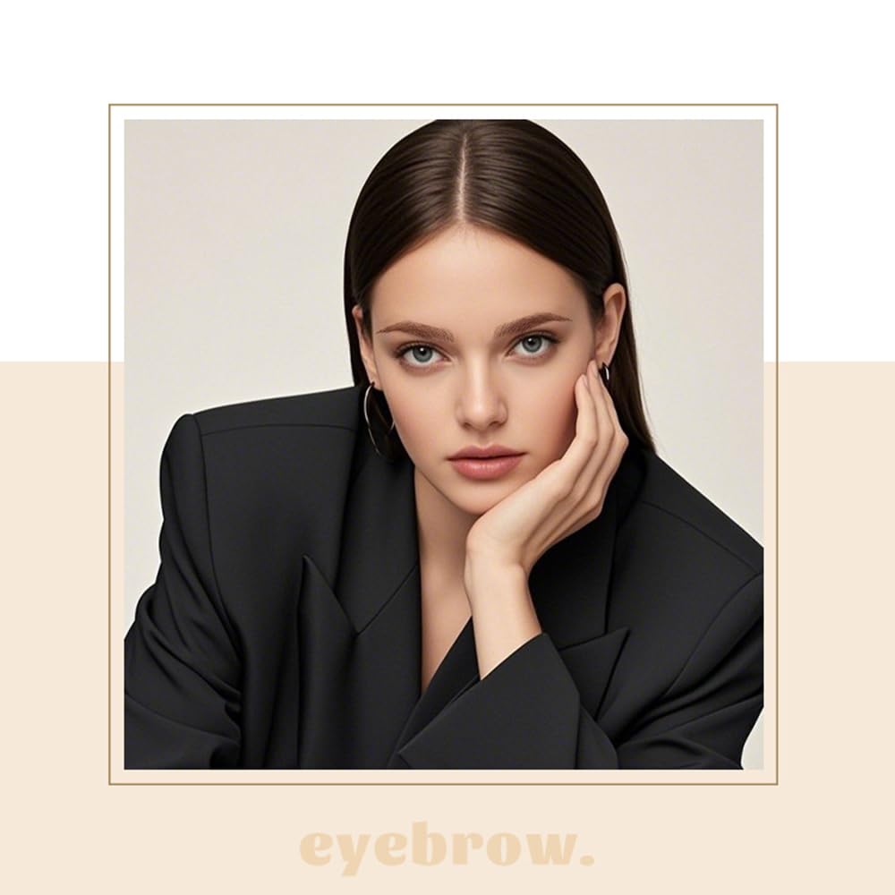 S.A.V.I 8 Pairs/1 Sheet - 6D Hair-Like Eyebrow Tattoo Stickers, Natural Brown Arch Shape, Waterproof & Sweatproof Temporary Eyebrow Patch, Safe Non-Toxic Self-Adhesive, Long-Lasting for Women & Girls (172)