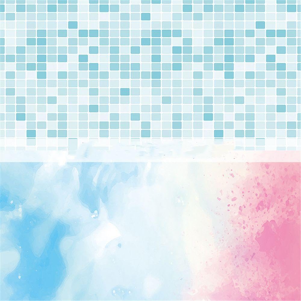 SAVIAURA 1 Sheet 3D Flat Lay Tabletop Double-Sided Photography Backdrop | Waterproof | Tiles & Marble Pattern