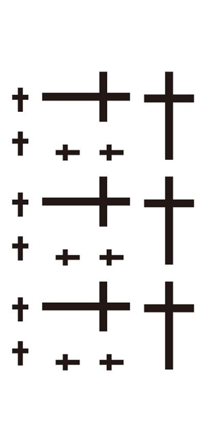 S.A.V.I 3D Temporary Tattoo Small Cross Design Size 10.5x6CM - 1PC.