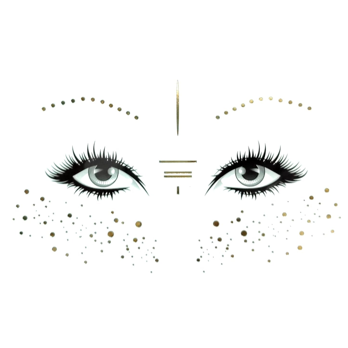 S.A.V.I Golden Face Temporary Tattoos - Get the Perfect Freckled Look with Easy Application, Natural Appearance, Long-lasting, Simple Removal