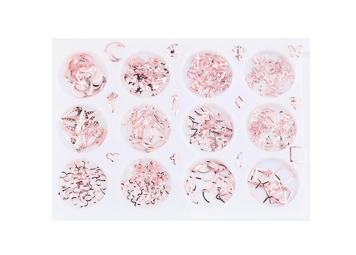 S.A.V.I 3D 12 Styles Nail Art Decorations Palette Mixed Geometric Shapes