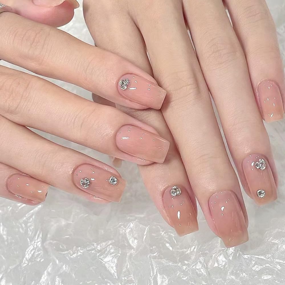S.A.V.I 1000pcs White Crystal Nail Rhinestones | Pointed-Back Glass Stones in 6 Sizes | 3D Nail Art Decoration Gems for DIY Manicure, Acrylic Nails & Salon Use