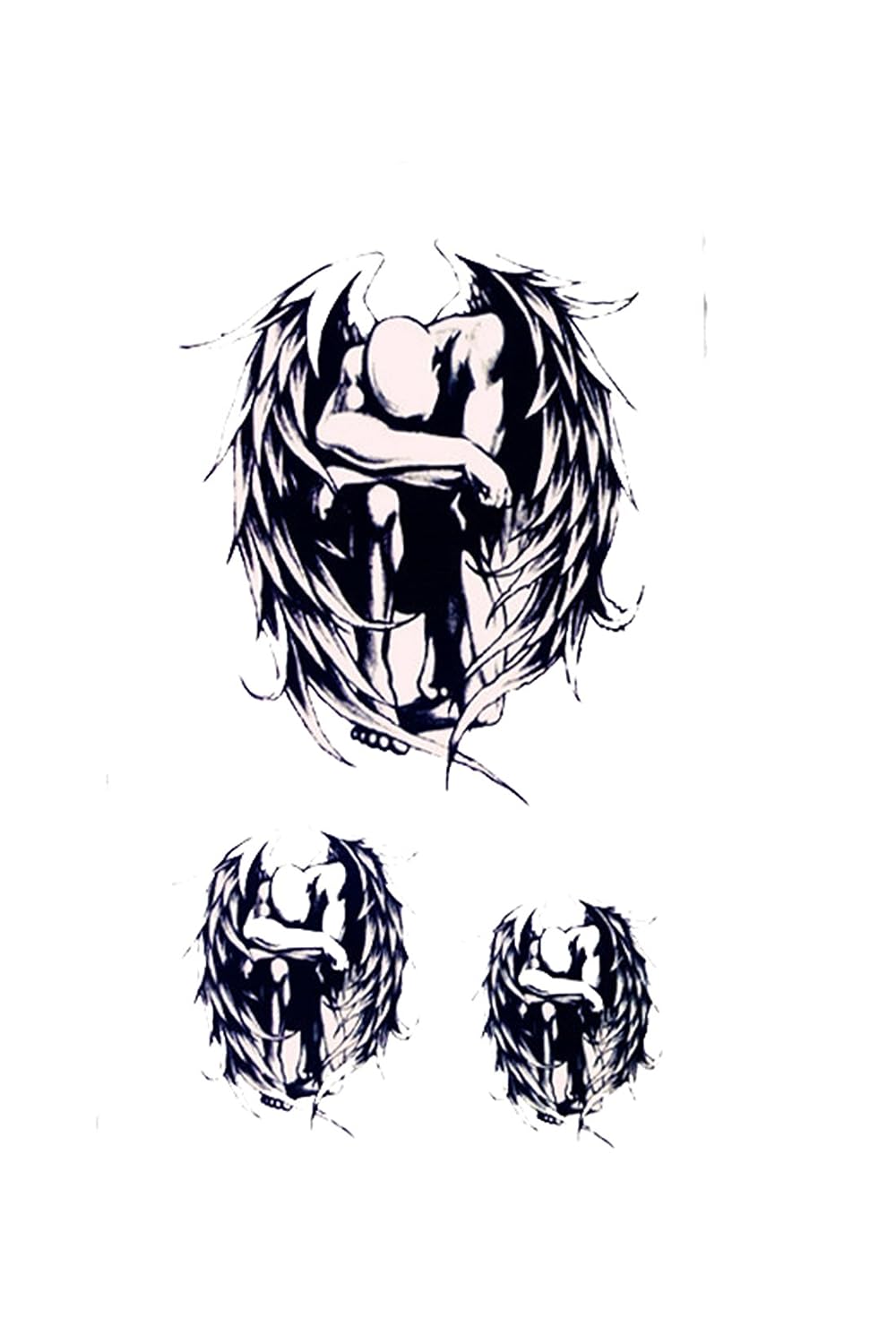 S.A.V.I 3D Temporary Winged Man Design Tattoo (10.5x6cm)