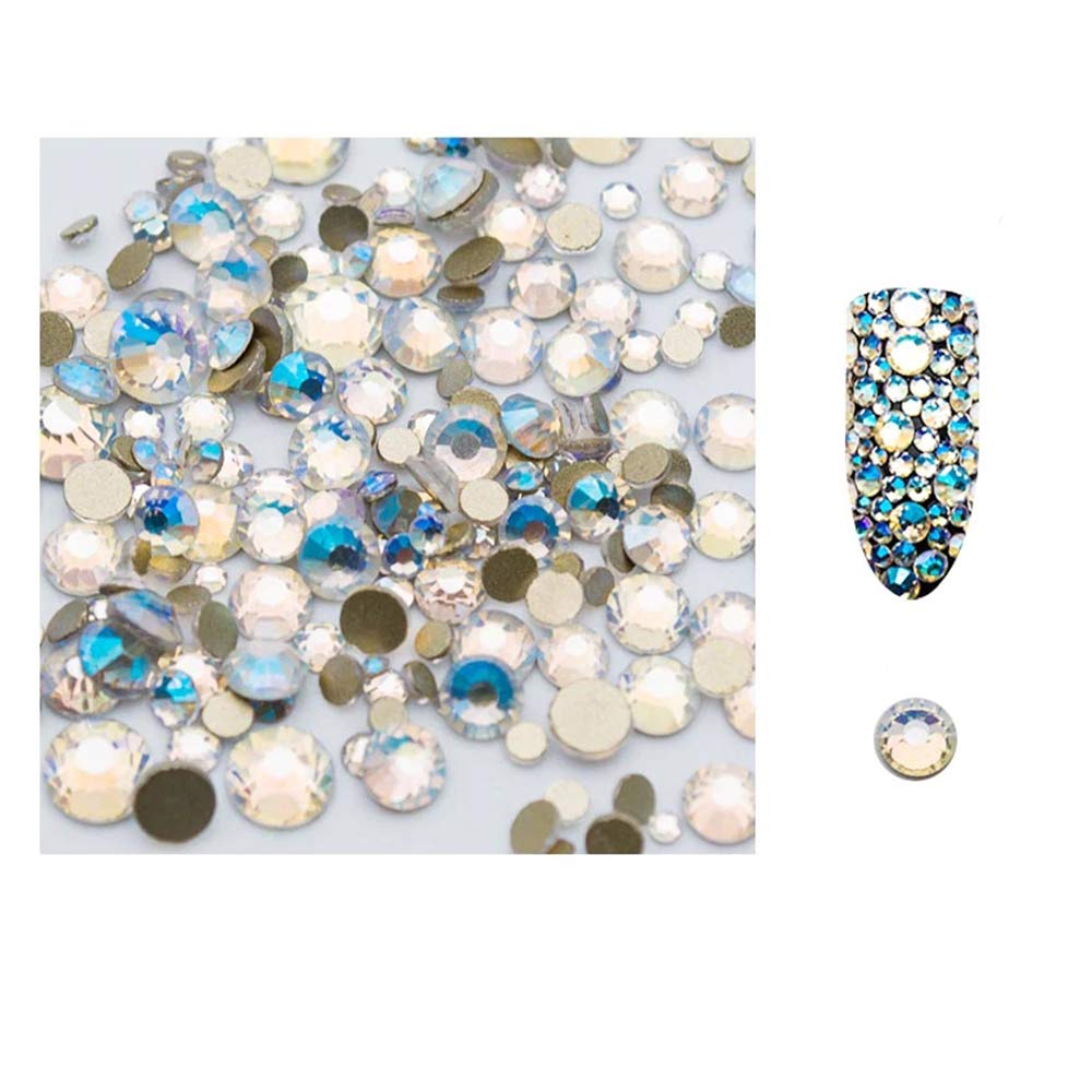 S.A.V.I 5g/Pack AB Glass Star Blue Rhinestones Shiny Gems Manicure Accessories Flatback Mixed Sizes for Nail Art
