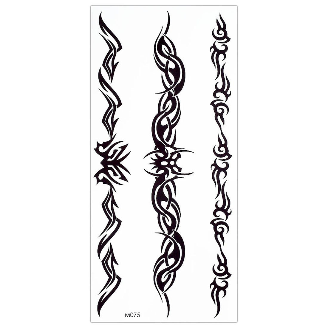 S.A.V.I 3D Temporary Tattoo Sticker Beautiful Black Color Tribal Totem Popular Design Size 19x9 CM - 1PC.