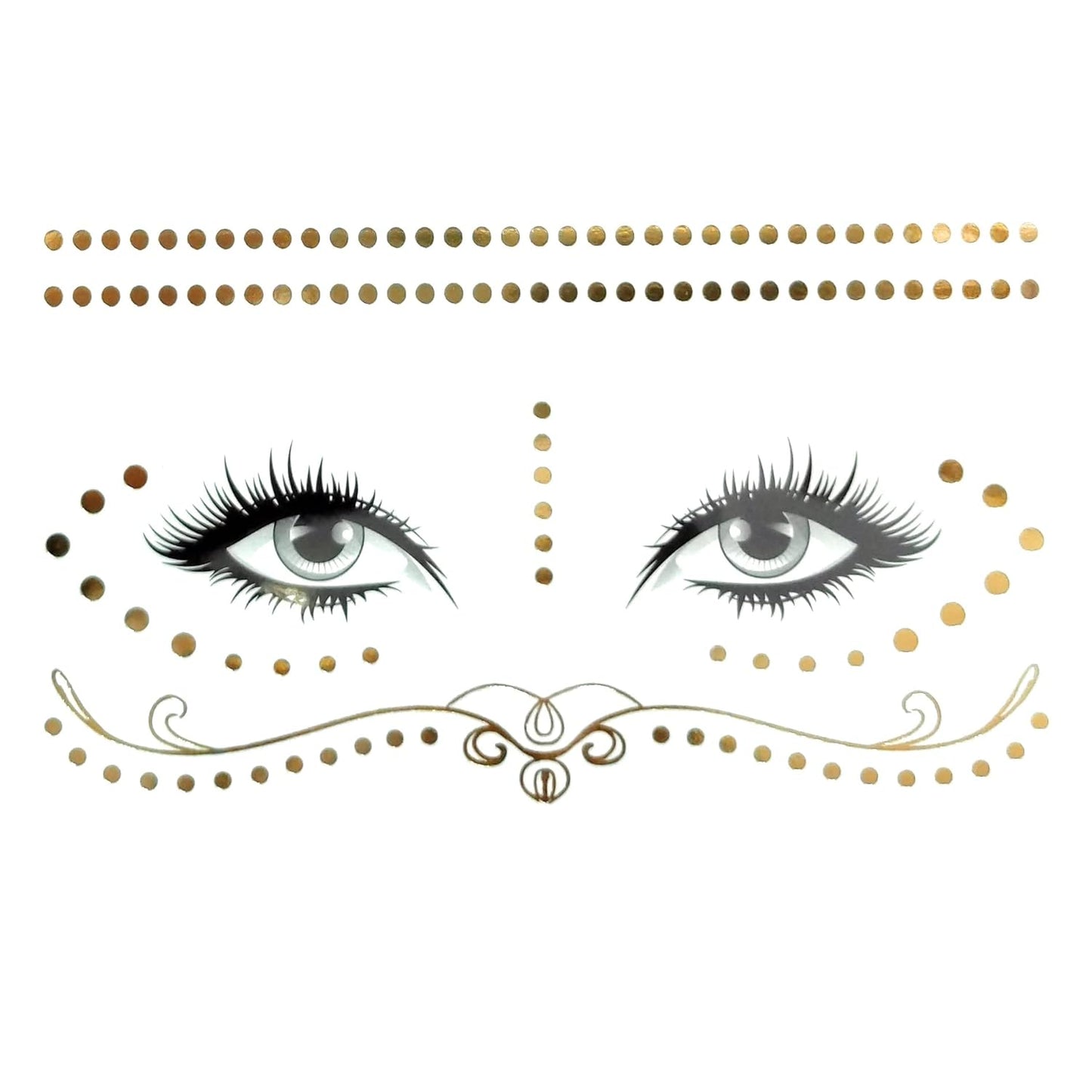 S.A.V.I Golden Face Temporary Tattoos - Achieve the Ideal Freckled Look with Effortless Application, Authentic Appearance, Durable, and Simple Removal, Plus Face Decorations