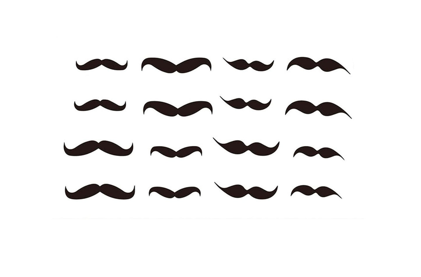 S.A.V.I 3D Temporary Tattoo Small Mustache Design Size 10.5x6CM - 1PC.