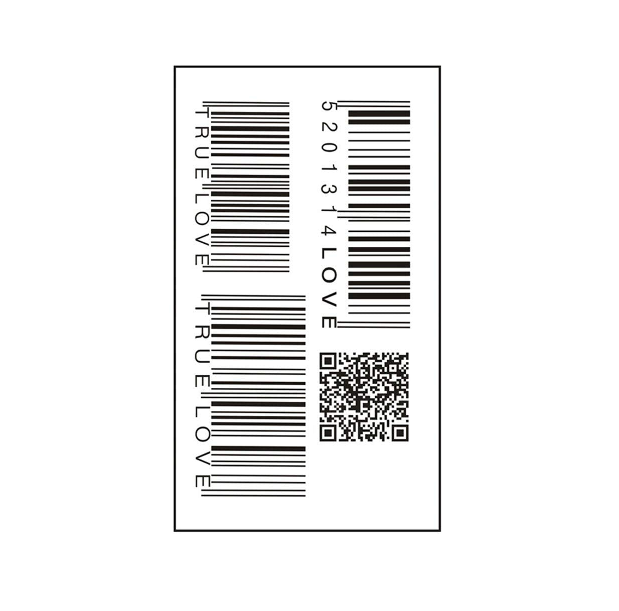 S.A.V.I 3D Temporary Tattoo Sticker Black Barcode Popular Design Size 10.5x6cm - 1pc.