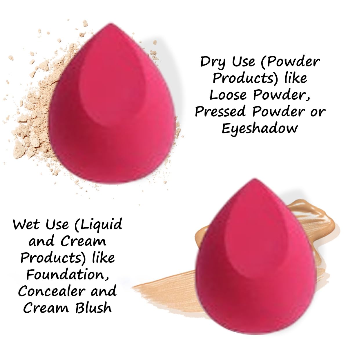 S.A.V.I Set of 15 Pink Beauty Blender Makeup Sponges | Soft Latex-Free Foam Puff for Foundation, Concealer & Powder | Multi-Shape Beauty Sponge for Wet & Dry Use | Flawless Blending & Smooth Finish (Pink)