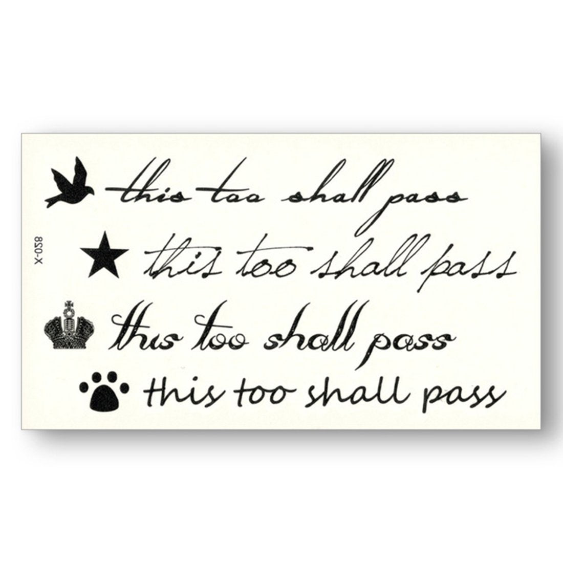 S.A.V.I 3D Temporary Tattoo Small Mix Designs Size 10.5x6cm - 1pc.