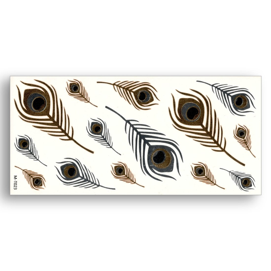 S.A.V.I 3D Temporary Tattoo Golden And Silver Metallic Sticker Design Size 21x10CM - 1PC.