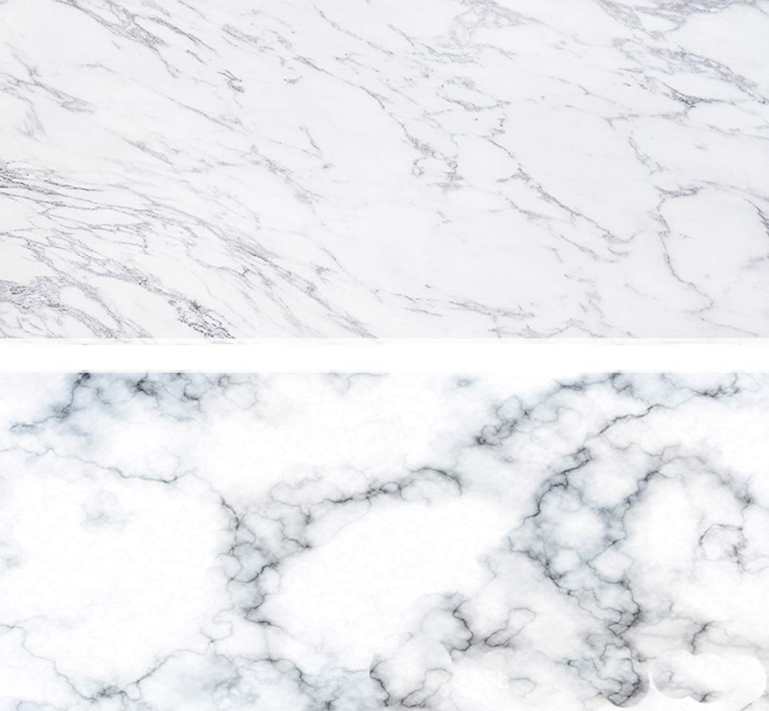 SAVIAURA 1 Sheet 2 in 1 Photography Backdrop 3D Flat Lay Tabletop Double-Sided 34x21 Photo Background PVC Wrinkle-Free for Small Products Food, Cosmetics Shoot (#1- White Marble Pattern)