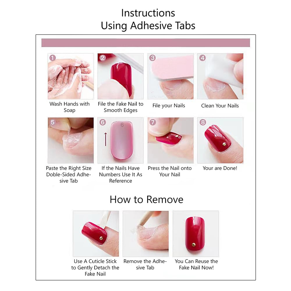 S.A.V.I 48 Pcs Nude French Coffin Press On Nails Combo for Hands & Feet | Long Glossy Fake Nails Set | Reusable Manicure & Pedicure Tips Kit for Women & Girls | Nail Art Extension Look