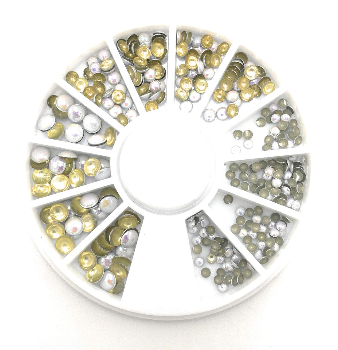 S.A.V.I 1 Pc. DIY 3D Nail Art Manicure Decoration Wheel Acrylic Crystal Glitter Rhinestones - 12 Styles