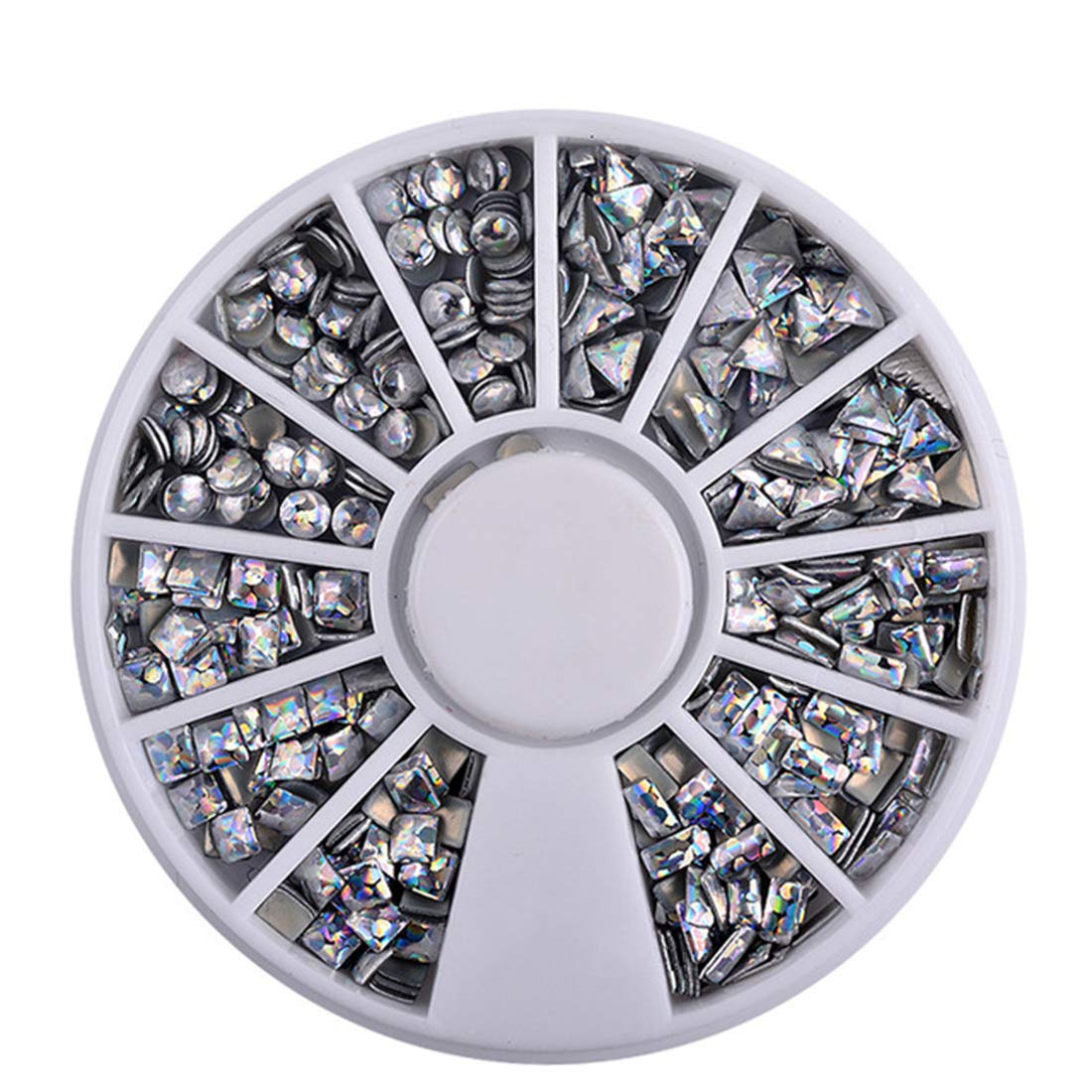 S.A.V.I 1 Pc. DIY 3D Nail Art Manicure Decoration Wheel Acrylic Crystal Glitter Rhinestones - 12 Styles