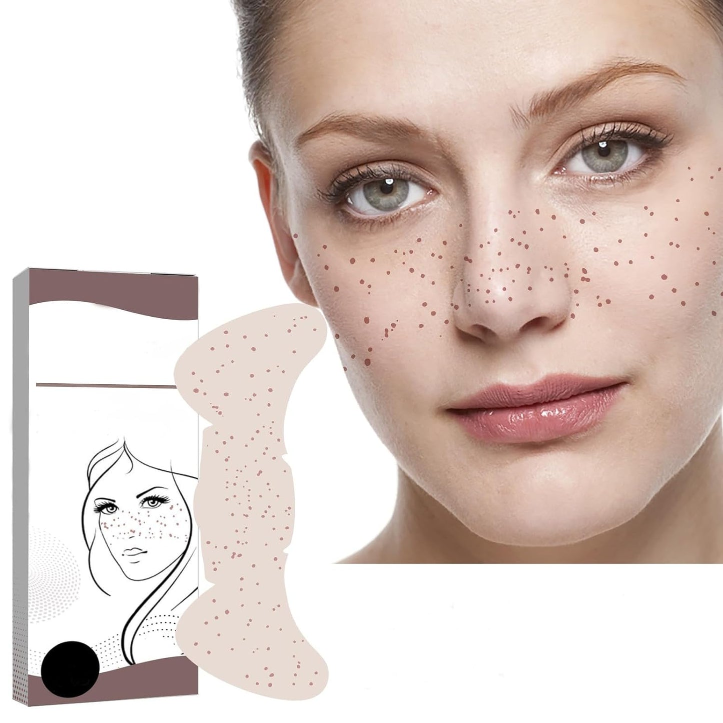 S.A.V.I 6-Pcs Freckle Temporary Tattoo Stickers for Women Girls - Elegant Long-Lasting