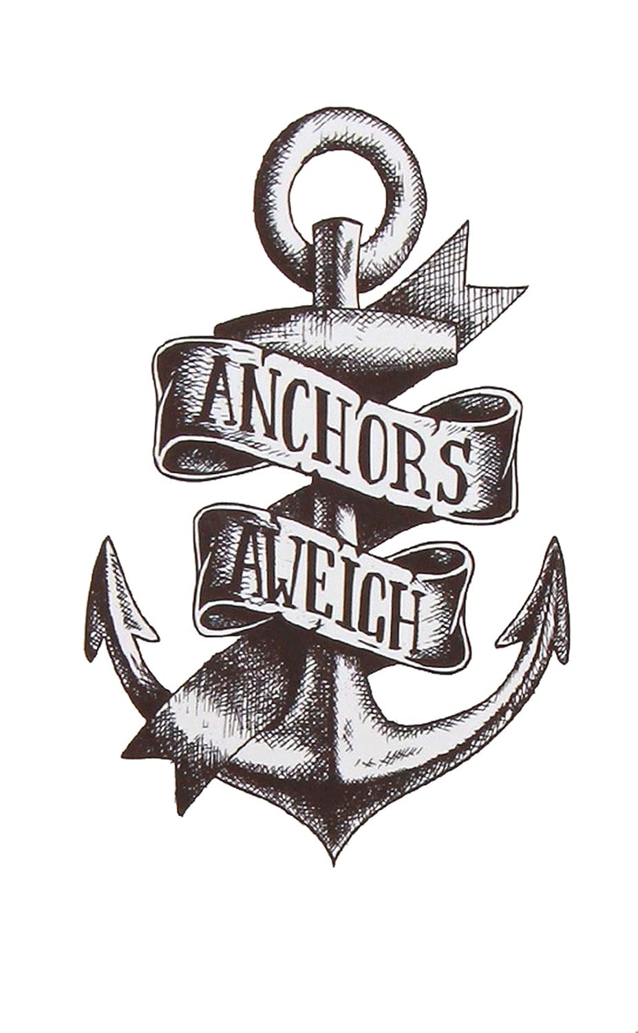 S.A.V.I Temporary Tattoo 3D Anchor Design Size 10.5x6CM - 1PC.