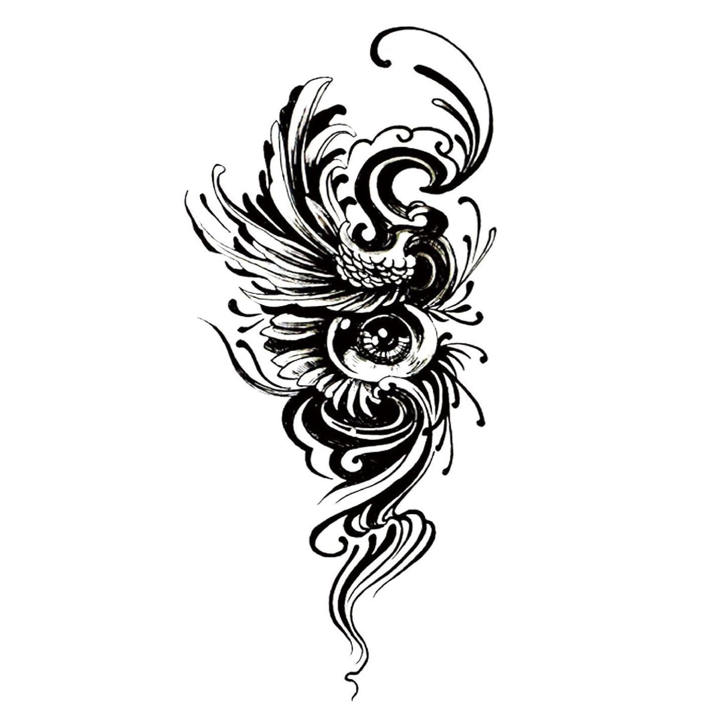 S.A.V.I 1PC. 3D Temporary Tattoo Black Eye Design for Men Women Size 19x12CM