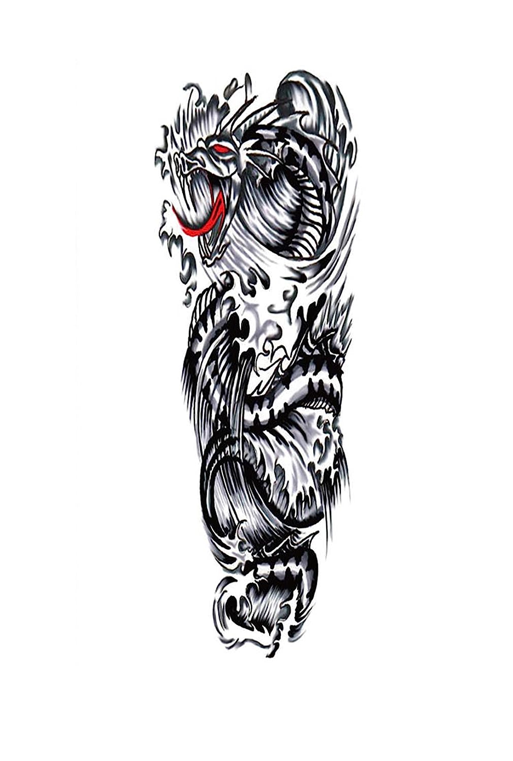 S.A.V.I 3D Temporary Tattoo For Girls Men Women Full Arm Hand Big Sticker Size 48x17CM