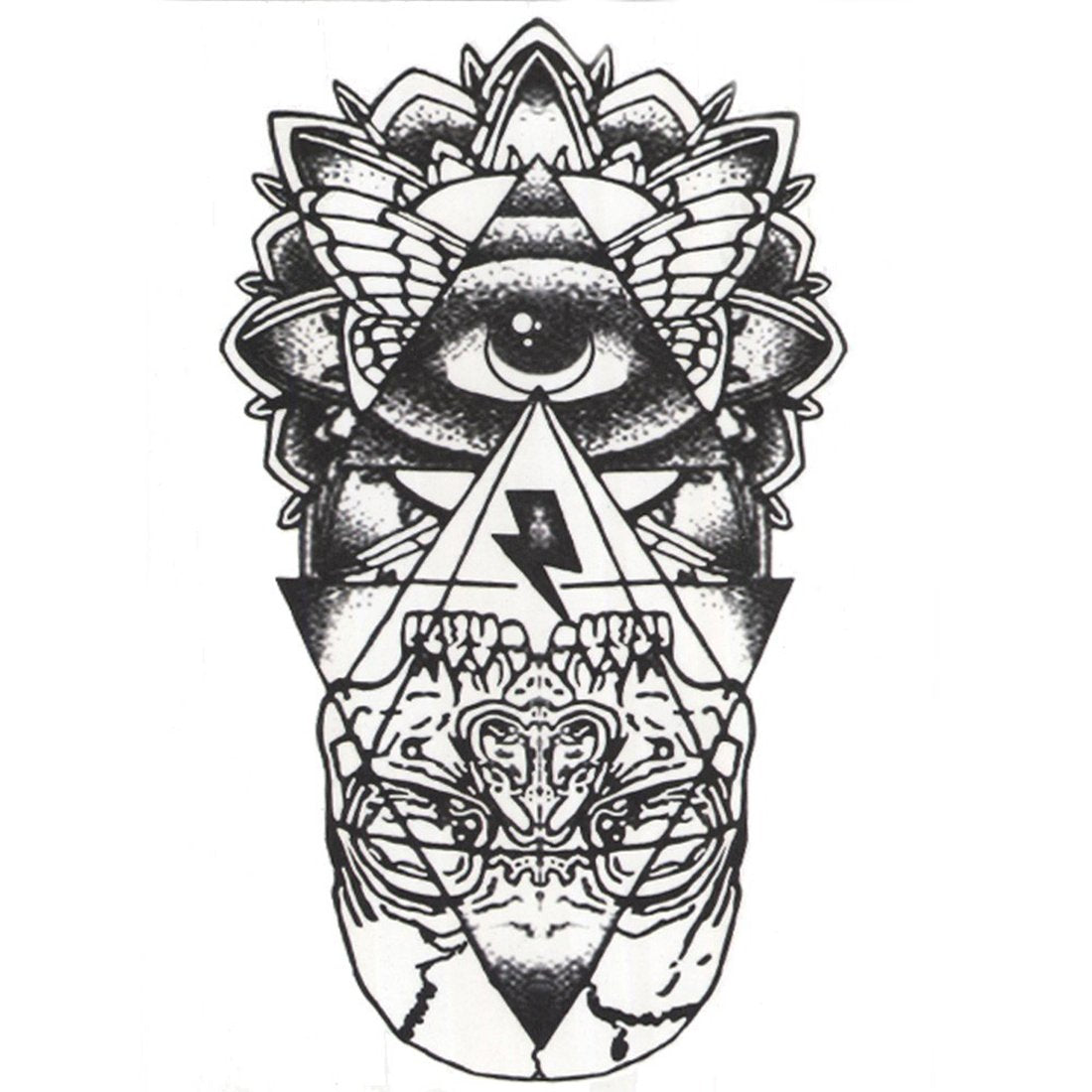 S.A.V.I 3D Temporary Tattoo Evil Eye Design Size 10.5x6CM - 1PC.