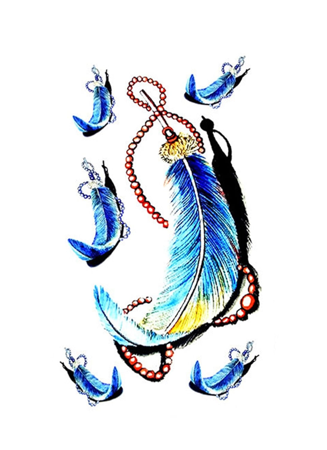 S.A.V.I 3D Temporary Tattoo Feather Design Size 10.5x6cm - 1pc.