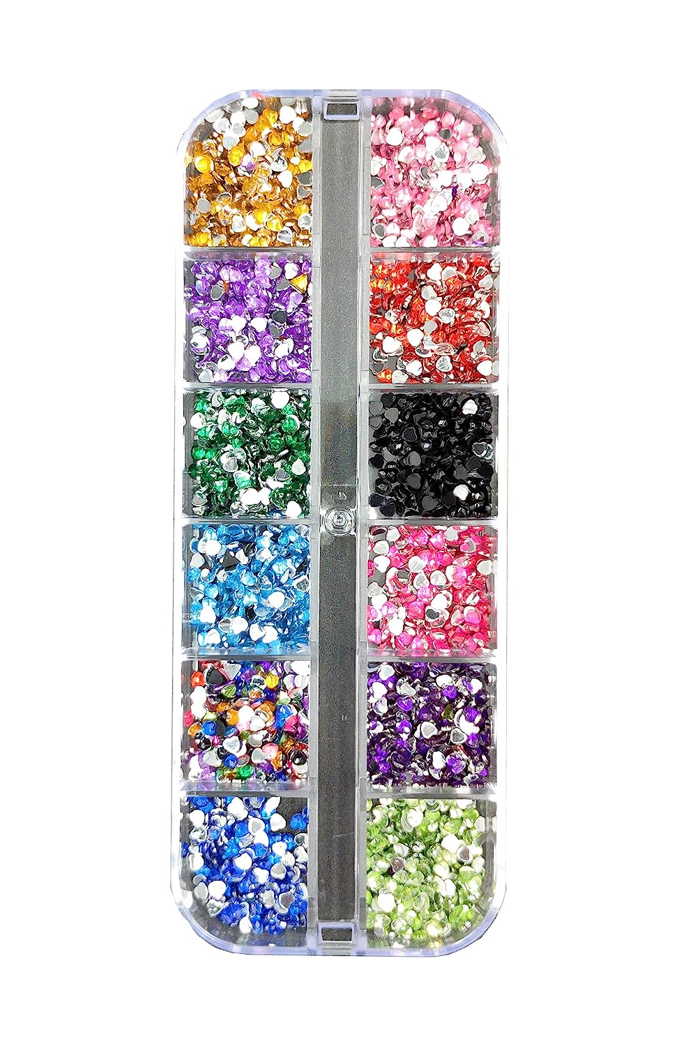 S.A.V.I 1PC. Palette Heart-shape Rhinestone 12 Styles DIY Nail Art Crystal Diamonds For Manicure