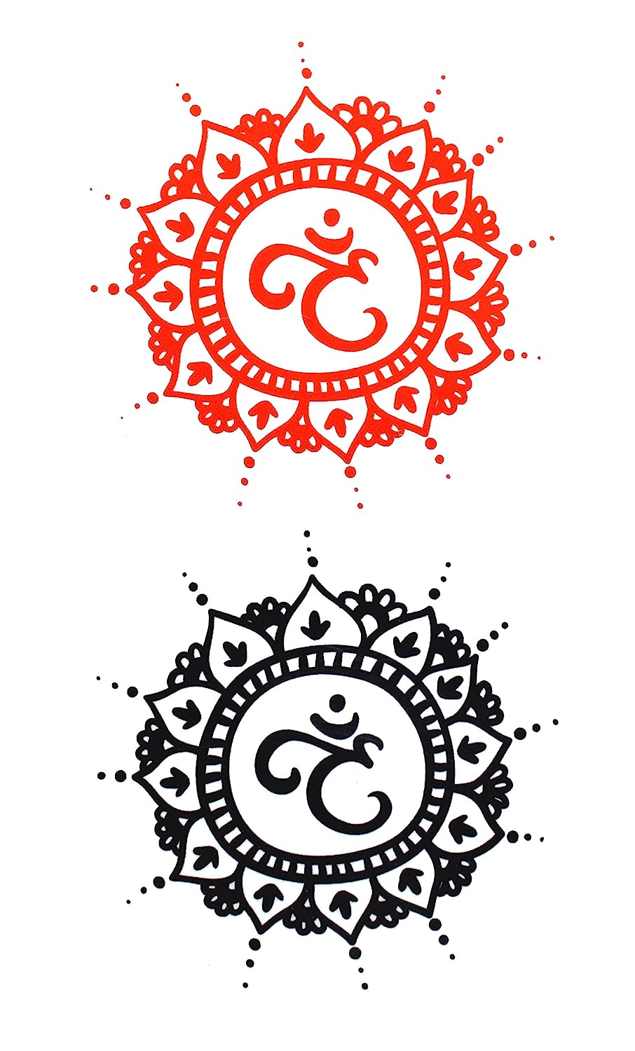 S.A.V.I Temporary Tattoo 3D Om Tattoo Sticker Size 10.5x6CM - 1PC.