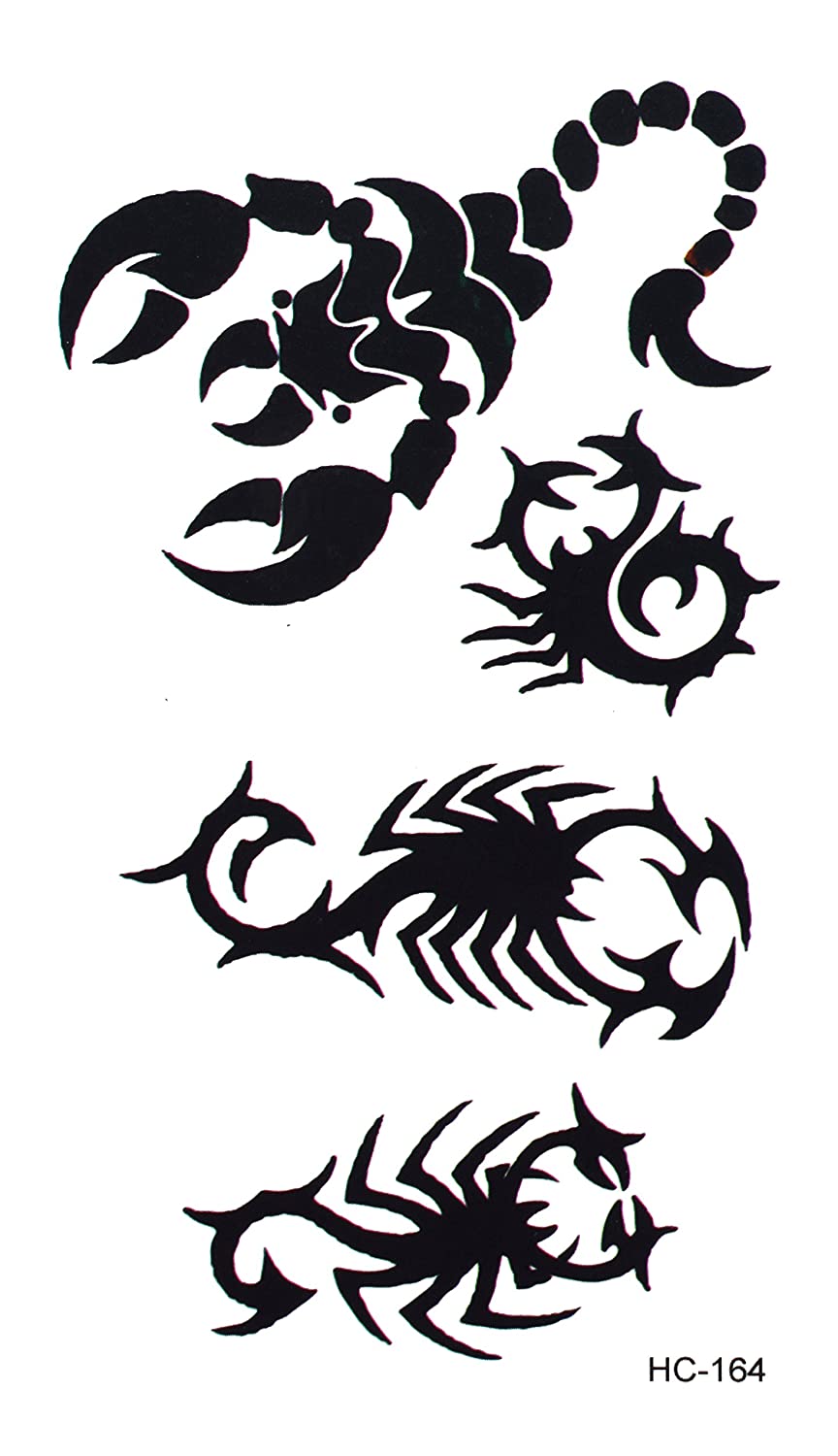 S.A.V.I 3D Temporary Tattoo Scorpions Design Size 10.5x6CM - 1PC.
