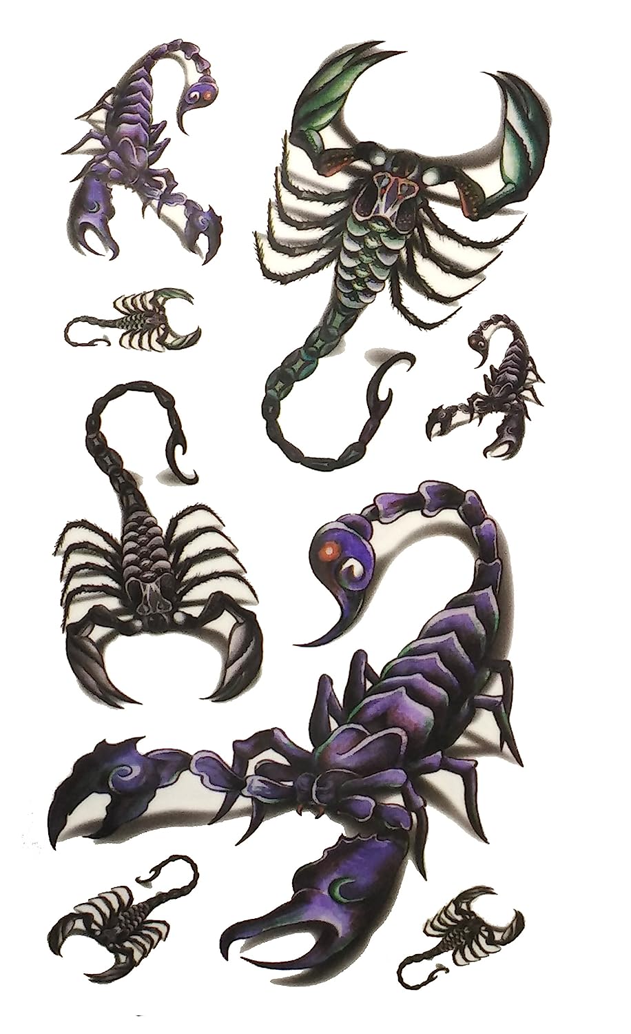 S.A.V.I 3D Temporary Tattoo Scorpion Design Size 10.5x6cm - 1pc.