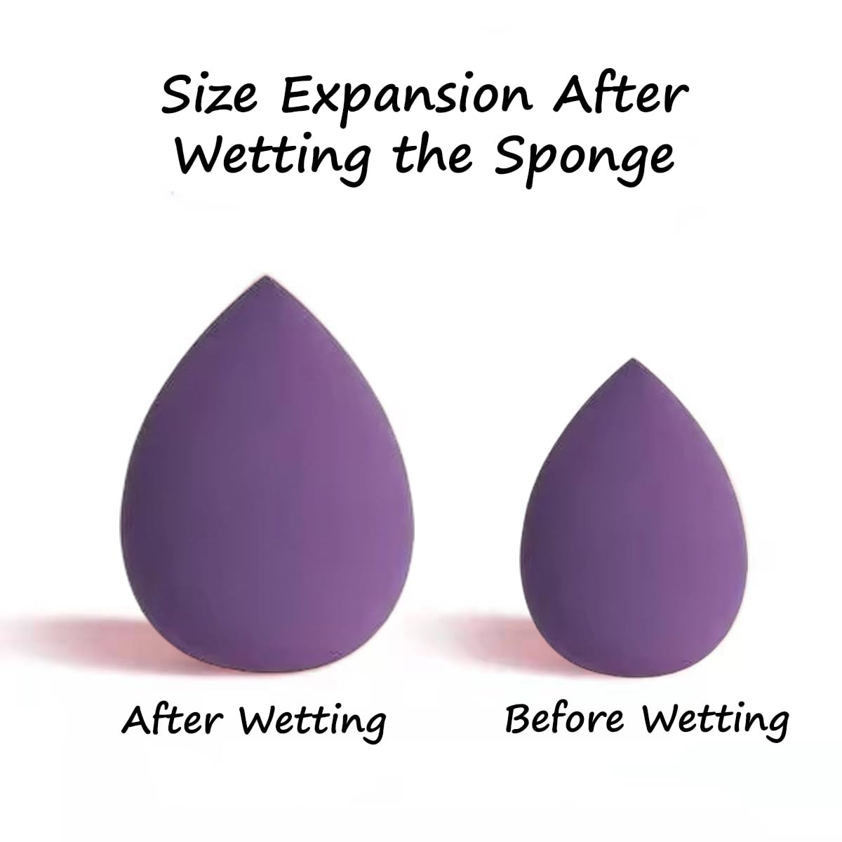 S.A.V.I Set of 15 Purple Beauty Blender Makeup Sponges | Soft Latex-Free Foam Puff for Foundation, Concealer & Powder | Multi-Shape Makeup Sponge for Wet & Dry Use | Smooth & Flawless Blending Finish (Purple)