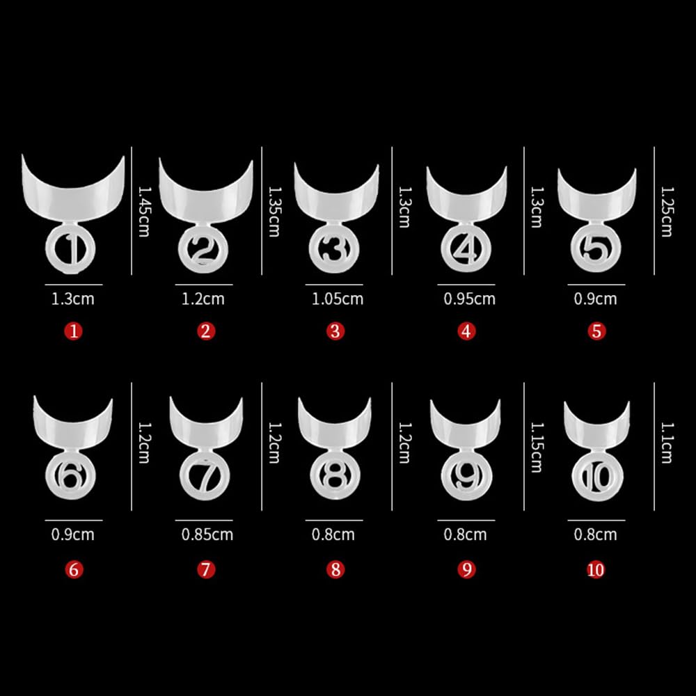 S.A.V.I 500 Pcs French Nail Tip Fake Nails – White Curved Acrylic Nail Tips for Manicure | 10 Sizes Artificial Nail Extensions for Women & Salons | Natural Look for DIY & Professional Use