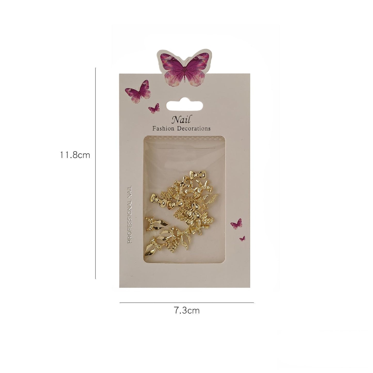 S.A.V.I 3D Gold Bow Nail Art Charms – 20 Pcs Stylish Alloy Nail Decorations for Women & Girls | Mixed Designs for DIY Nail Art, Extensions, Gel Nails & Salon Use | Lightweight Nail Jewelry