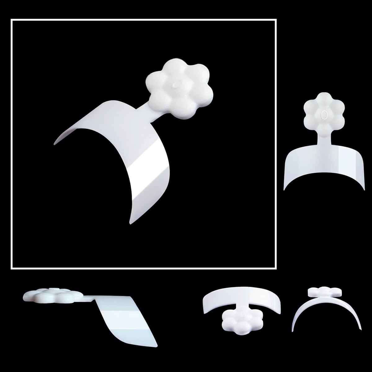 S.A.V.I 500 Pcs White French Short Nail Tips | 10 Sizes ABS Plastic Nail Extensions for DIY Manicure & Salon Use | Curved Design Reusable Tips for Women & Girls | Nail Art Kit for Beginners & Pros