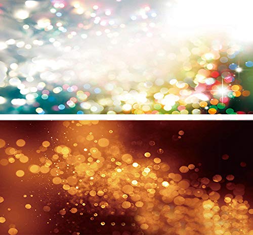 SAVIAURA 1 Sheet 2 in 1 Photography Backdrop 3D Flat Lay Tabletop Double-Sided 34x21 Photo Background PVC Wrinkle-Free for Small Products Food, Cosmetics Shoot (#10- Blur Lights Focus Pattern)