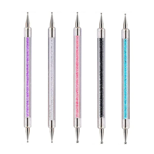 S.A.V.I 5PCS. Dotting Tool Pen Nail Art Crystals Tip Dot Paint Designs Manicure DIY Kit