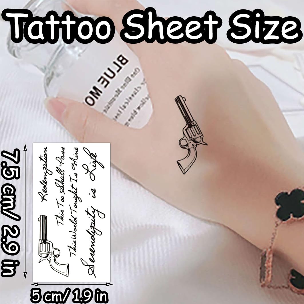 S.A.V.I 30 Pcs Black Temporary Tattoos for Women & Girls – Safe Non-Toxic Waterproof Body Art Stickers | Small Minimal Designs | 5x7.5cm Size | Long Lasting Stylish Fake Tattoo Set (14)