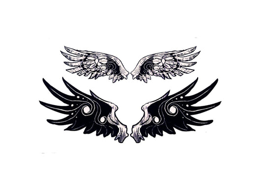 S.A.V.I 3D Temporary Tattoo Flying Wings Design Size 10.5x6CM - 1PC.