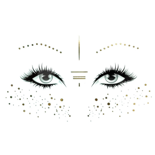 S.A.V.I Golden Face Temporary Tattoos - Get the Perfect Freckled Look with Easy Application, Natural Appearance, Long-lasting, Simple Removal