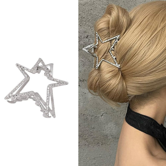S.A.V.I 1 Pc Large Star Hair Clip - Stylish Metal Hair Claw for Women  Girls | Trendy  Durable Hair Accessories for Party  Casual Wear | Secure Grip for All Hair Types