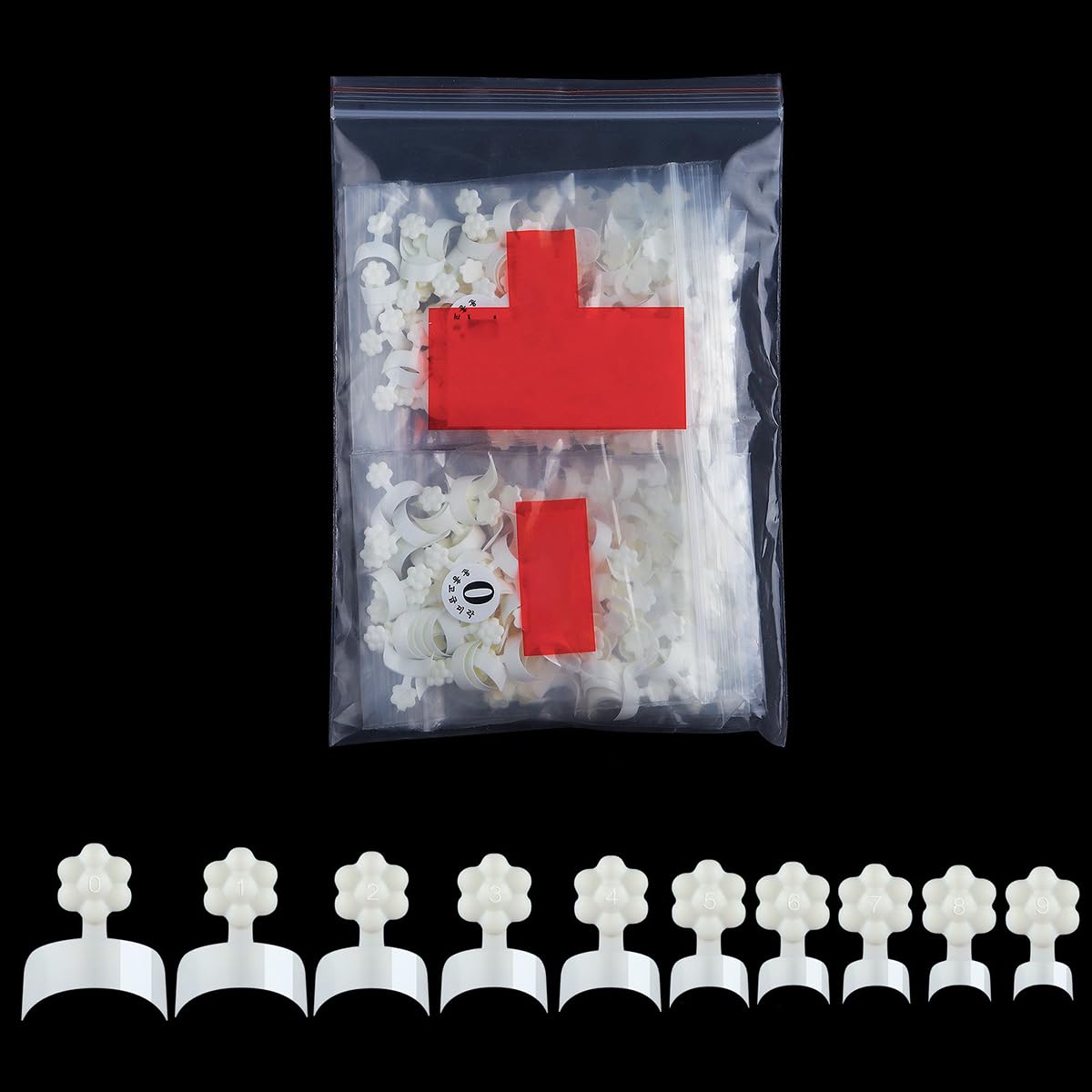 S.A.V.I 500 Pcs White French Short Nail Tips | 10 Sizes ABS Plastic Nail Extensions for DIY Manicure & Salon Use | Curved Design Reusable Tips for Women & Girls | Nail Art Kit for Beginners & Pros