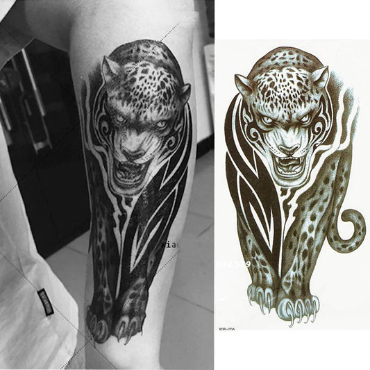 S.A.V.I Temporary Tattoo For Girls Men Women Tiger Hand Sticker - 1PC.