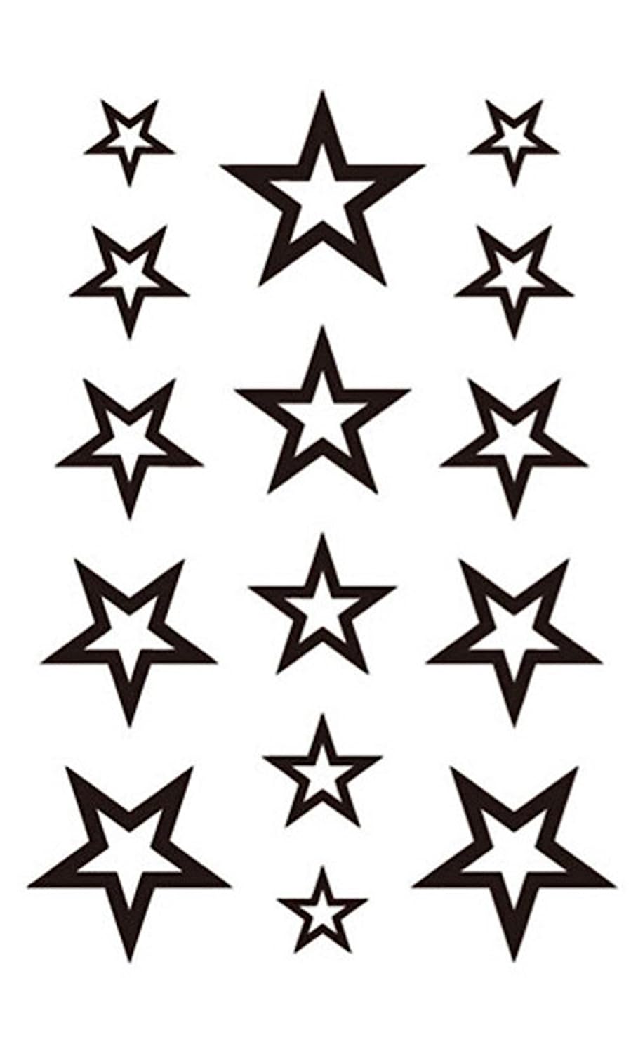 S.A.V.I 3D Temporary Tattoo Birds Butterfly Crown Arrows Stars Design Size 10.5x6CM - 1PC.