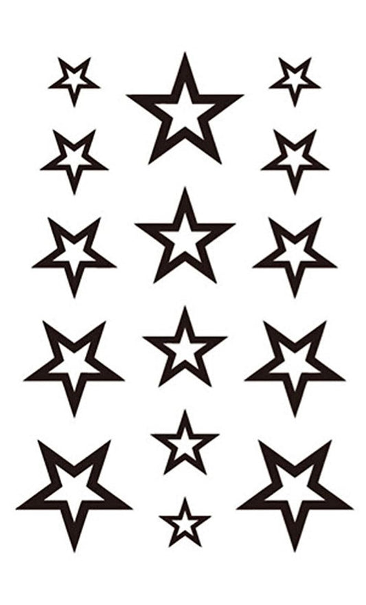 S.A.V.I 3D Temporary Tattoo Birds Butterfly Crown Arrows Stars Design Size 10.5x6CM - 1PC.