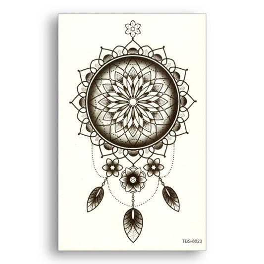 S.A.V.I Temporary Tattoo For Girls Men Women Tribal Totems Black Sticker Size 19x12CM - 1PC.