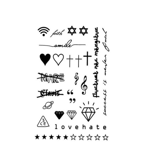 S.A.V.I 3D Temporary Tattoo Small Mix Designs Size 10.5x6CM - 1PC.
