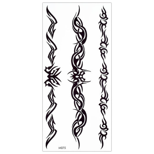 S.A.V.I 3D Temporary Tattoo Sticker Beautiful Black Color Tribal Totem Popular Design Size 19x9 CM - 1PC.