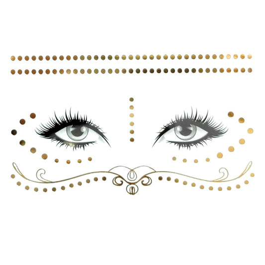 S.A.V.I Golden Face Temporary Tattoos - Achieve the Ideal Freckled Look with Effortless Application, Authentic Appearance, Durable, and Simple Removal, Plus Face Decorations