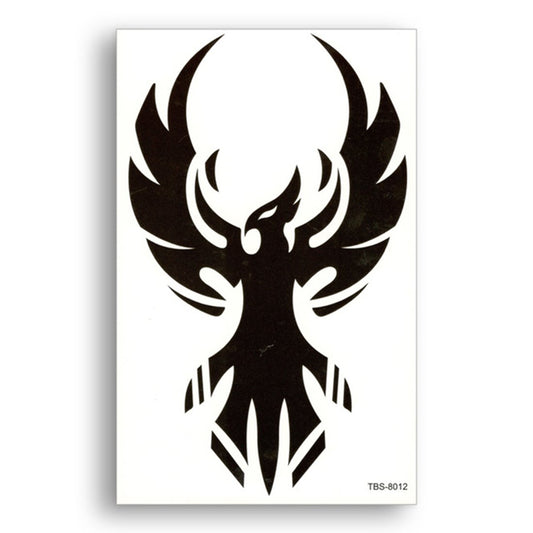 S.A.V.I Temporary Tattoo For Girls Men Women Tribal Totems Black Dragon Fire Sticker Size 19x12CM - 1PC.