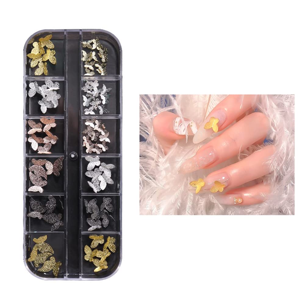 S.A.V.I Nail Art Palette 3D Butterfly Decorations, Color Rose Gold, Silver, Gold, Gun Black, DIY