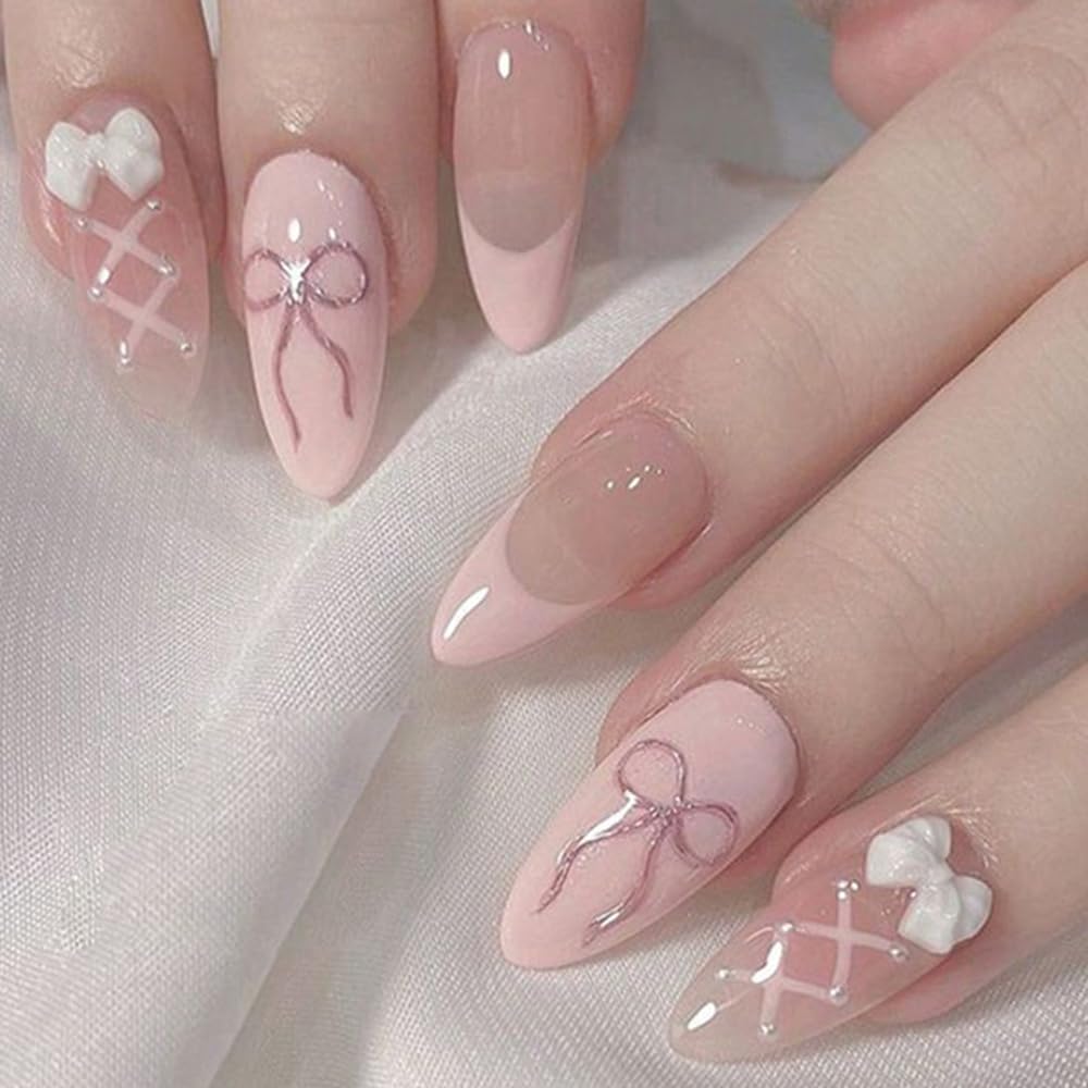 S.A.V.I 70 Pcs 3D Bow Nail Art Decorations Set – Mixed Colour Acrylic Bows in Multiple Sizes & Shapes, Round Storage Box for DIY Nail Design, Manicure & Salon Nail Accessories